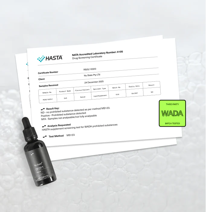 HASTA certificate: banned substance test results for this product batch