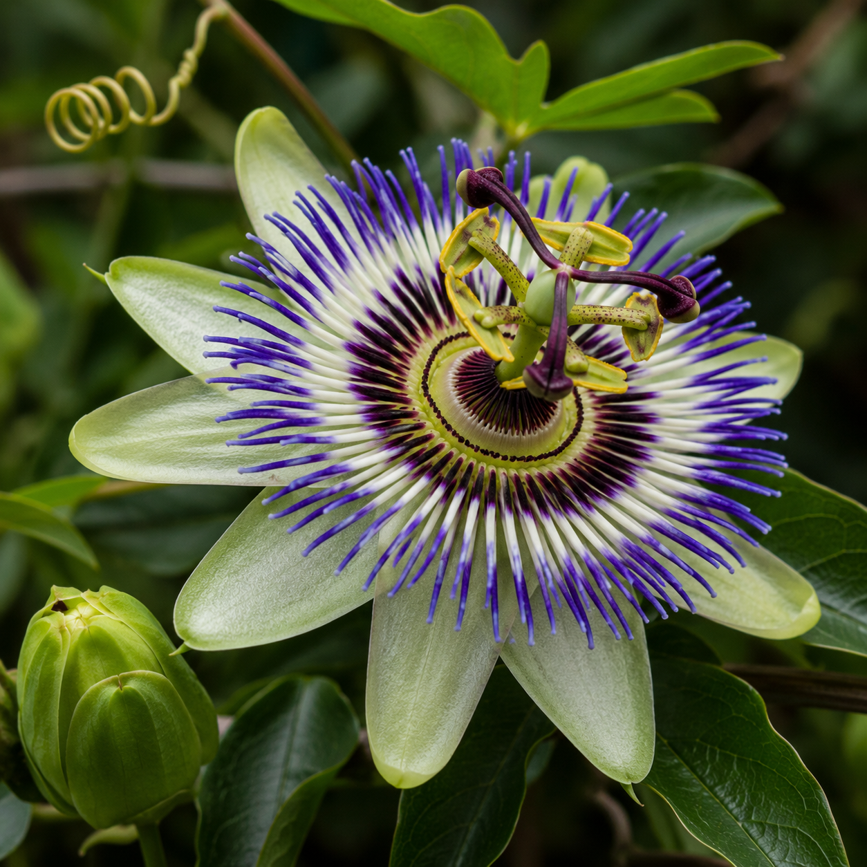 Passionflower bloom, rich in flavonoids that modulate GABA activity